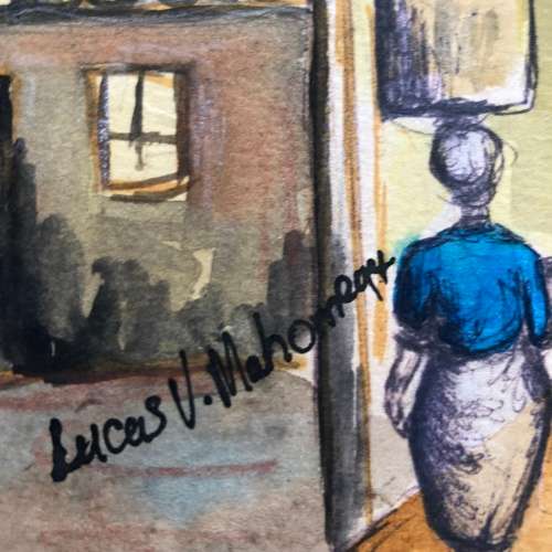 LUCAS MAHOME ART '94 MIXED MEDIA